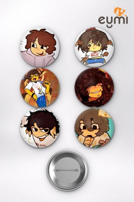 Roblox Shedletsky Kızarmış Tavuk Meme Oyun Temalı Çanta Süsü Rozet İğneli Buton Rozet Seti Set 4 (6 ADET) (58 mm)